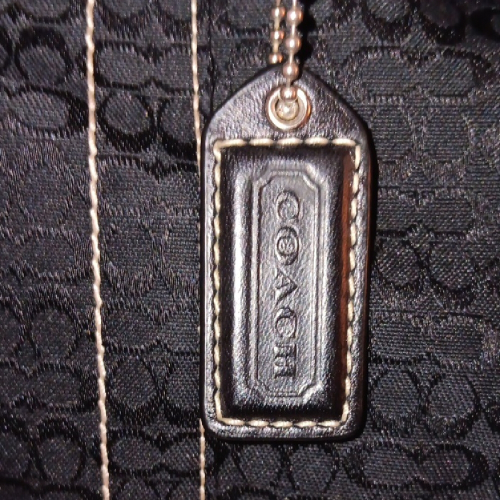 Black Backpack With White Stitching - image 4